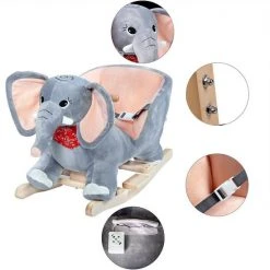 Spielwerk Schommelstoel Kinderen Olifant Met Veiligheidsgordel -Babygyms || hobbelfiguren || vormenstoven Winkel 550x550 611