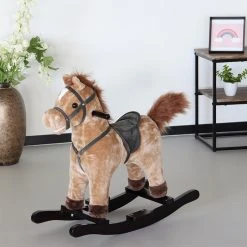 Lizzely Garden & Living Hobbelpaard Lichtbruin Kidso Schommelpaard