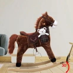 Merkloos Spielwerk Schommelstoel Kinderen Paard Met Stojgbeugels -Babygyms || hobbelfiguren || vormenstoven Winkel 550x550 701