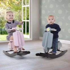 Childhome CHILDWOOD - SCHOMMEL SCOOTER MINT BLAUW/ZWART -Babygyms || hobbelfiguren || vormenstoven Winkel 550x550 727