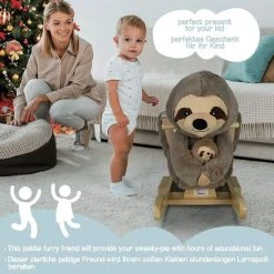 Infantastic- Hobbeldier -schommel Luiaard, Hobbelluiaard, Muziekfunctie -Babygyms || hobbelfiguren || vormenstoven Winkel 550x550 776