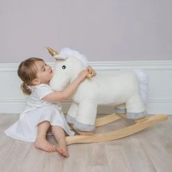 Jabadabado Hobbeldier Eenhoorn -Babygyms || hobbelfiguren || vormenstoven Winkel 550x550 810