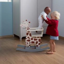 Childhome Hobbelfiguur Giraf Hout 69 Cm Wit/grijs -Babygyms || hobbelfiguren || vormenstoven Winkel 550x550 813