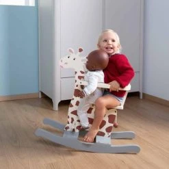 Childhome Hobbelfiguur Giraf Hout 69 Cm Wit/grijs -Babygyms || hobbelfiguren || vormenstoven Winkel 550x550 815