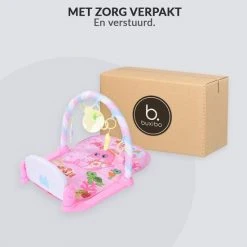 Buxibo 3in1 Babygym - Speelkleed Baby - Muzikale Activity Gym - Inclusief Lengte Indicatie - Roze - 56x81x45 CM -Babygyms || hobbelfiguren || vormenstoven Winkel 550x550 94