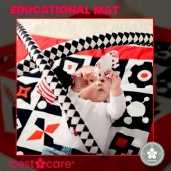 BabySenses For BestCare Contrasterende Educatieve Premium Babymat - Vormen | Rood, Zwart En Wit | 77x77x40cm | + 0m | Montessori Speelgoed | 100% Katoen | Machine Wasbaar | Oeko Tex Standard 100 -Babygyms || hobbelfiguren || vormenstoven Winkel 550x552 11