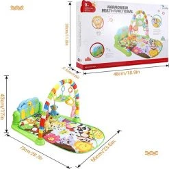Babygym, Baby Cadeau - Jongen & Meisje, Dierenvriendjes Speelmat, Interactief Speelgoed - Multikleuren. -Babygyms || hobbelfiguren || vormenstoven Winkel 550x554 6