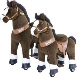 PonyCycle Donkerbruin Met Witte Bles, Klein - Ux321‎‎ -Babygyms || hobbelfiguren || vormenstoven Winkel 550x557 8