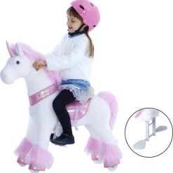 PonyCycle Eenhoorn Glitter Roze, Klein - U302‎‎ -Babygyms || hobbelfiguren || vormenstoven Winkel 550x559 5