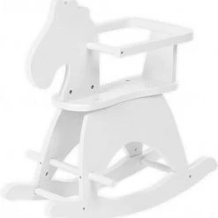 Childhome CHILDWOOD - SCHOMMELPAARD WIT + BEUGEL -Babygyms || hobbelfiguren || vormenstoven Winkel 550x562 2