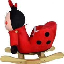 Infantastic GoodVibes - Hobbelpaard Voor Baby En Kind - Schommel Lieveheersbeest - Stevige Constructie - Knuffelzacht Met Geluidseffecten - Rood/Zwart Lieveheersbeestje -Babygyms || hobbelfiguren || vormenstoven Winkel 550x563 5