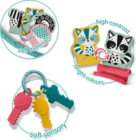 SES Tiny Talents - Sense Around Activiteiten Ring - Speelring - Inclusief Ringen, Contrastkaartjes En Bijtsleutels 6 SES Tiny Talents - Sense Around Activiteiten Ring - Speelring - Inclusief Ringen, Contrastkaartjes En Bijtsleutels - Afbeelding 6