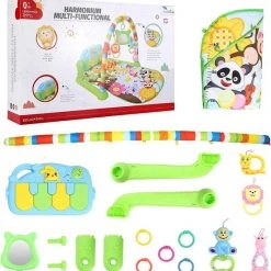 Deluxe HB Babygym - Zinaps Music Activity Mat, Baby Play Mat, Fitness Crawling Mat Met Soft Play Arch And Piano, Speel Boog Met 5 Verwijderbare Speelgoed Van 0 Maanden (groen) (WK 02129) -Babygyms || hobbelfiguren || vormenstoven Winkel 550x566 3