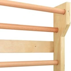VidaXL Wandklimrek 80x15,8x195 Cm Hout -Babygyms || hobbelfiguren || vormenstoven Winkel 550x569 1