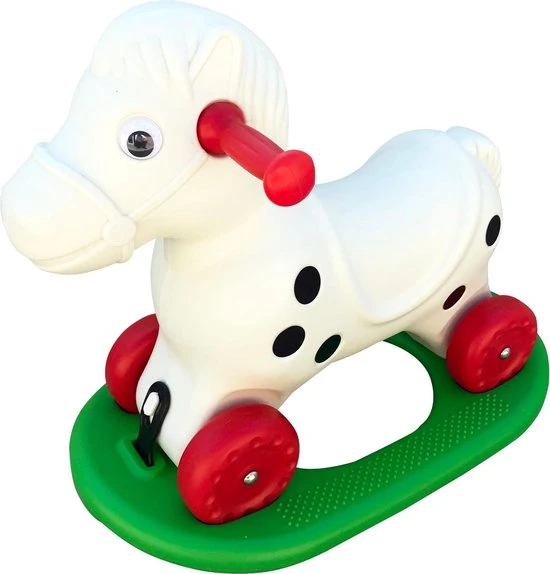 Akar Toys - Rocking Horse – Speelgoed/ Speelgoed 2 Jaar – Hobbelpaard / Hobbeldier / Schommelpaard - Wit/Groen/Rood – 49x57cm 1 Akar Toys - Rocking Horse – Speelgoed/ Speelgoed 2 Jaar – Hobbelpaard / Hobbeldier / Schommelpaard - Wit/Groen/Rood – 49x57cm