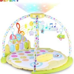 Babygyms || hobbelfiguren || vormenstoven Winkel 30 DEPLAY Luxe BabyGym - Baby Speelgoed - Projector Sterrenhemel - Speelmat Baby - Speelkleed - Educatief