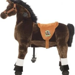 Animal Riding Paard Amadeus Small Bruin - Rijdend Paardenspeelgoed - Paardenspeelgoed - Zadelhoogte 56 CM - Verstelbaar Pedaal In 3 Standen - Afneembaar Zadel. -Babygyms || hobbelfiguren || vormenstoven Winkel 550x580 3