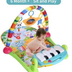 Babygym, Baby Cadeau - Jongen & Meisje, Dierenvriendjes Speelmat, Interactief Speelgoed – Multikleuren -Babygyms || hobbelfiguren || vormenstoven Winkel 550x589