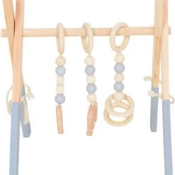 Thuys – Babygym Hout – Speelboog Baby – Speelgoed Baby - Trendy/Hout/Grijs/45x37.5x47.5cm