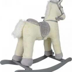 Infantastic GoodVibes - Hobbelpaard Voor Kinderen - Schommelpaard Silver Unicorn - Stevige Constructie - Knuffelzacht Met Geluidseffecten - Zilveren Eenhoorn -Babygyms || hobbelfiguren || vormenstoven Winkel 550x615 2