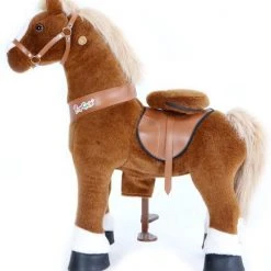 PonyCycle Lichtbruin Met Witte Bles, Klein - Ux324‎‎ -Babygyms || hobbelfiguren || vormenstoven Winkel 550x616 4