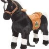 Animal Riding Paard Mararadscha Zwart XS / Mini Rijdend Paardenspeelgoed - Paardenspeelgoed - Zadelhoogte 44 CM - Verstelbaar Pedaal 3 Standen. Afneembaar Zadel.
