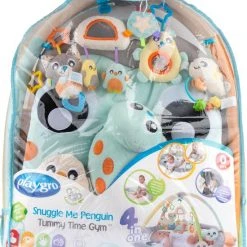 Playgro Snuggle Me Penguin Tummy Time Gym - Babygym Met Buikligkussen - Speelkleed - Speeltapijt -Babygyms || hobbelfiguren || vormenstoven Winkel 550x628