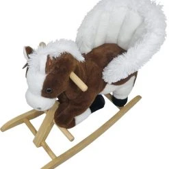 Playwood Pluche Hobbelpaard Steigerend Schommelpaard Met Geluid -Babygyms || hobbelfiguren || vormenstoven Winkel 550x628 3