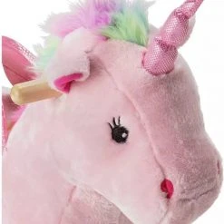 Chad Valley Rainbow Rocking Unicorn Eenhoorn Hobbelpaard Schommelpaard -Babygyms || hobbelfiguren || vormenstoven Winkel 550x634 2