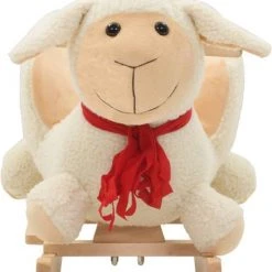 VidaXL Hobbeldier Schaap Met Rugleuning 60x32x50 Cm Pluche Wit -Babygyms || hobbelfiguren || vormenstoven Winkel 550x636 2