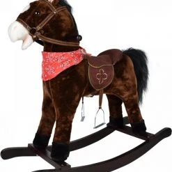 Infantastic GoodVibes - Hobbelpaard Voor Kinderen - Schommelpaard - Stevige Constructie - Knuffelzacht Met Geluidseffecten - Andalusiër Donkerbruin -Babygyms || hobbelfiguren || vormenstoven Winkel 550x639 2