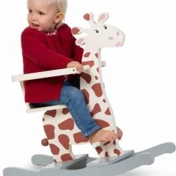 Childhome Hobbelfiguur Giraf Hout 69 Cm Wit/grijs -Babygyms || hobbelfiguren || vormenstoven Winkel 550x648 2