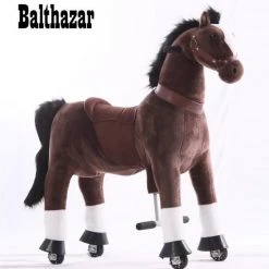 Kids-Horse Rijdend Speelgoed Paard - Balthazar TB-2009S - Donkerbruin -Babygyms || hobbelfiguren || vormenstoven Winkel 550x650 3