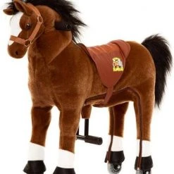 Animal Riding Paard Amadeus Small Bruin - Rijdend Paardenspeelgoed - Paardenspeelgoed - Zadelhoogte 56 CM - Verstelbaar Pedaal In 3 Standen - Afneembaar Zadel. -Babygyms || hobbelfiguren || vormenstoven Winkel 550x681 1