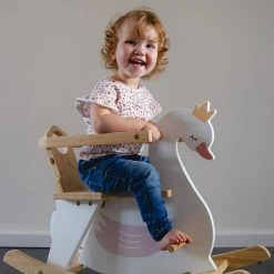 Tryco Zwaan Houten Hobbeldier TR-353011 -Babygyms || hobbelfiguren || vormenstoven Winkel 550x687 13