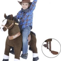 PonyCycle Donkerbruin Met Witte Bles, Groot - Ux421‎‎ -Babygyms || hobbelfiguren || vormenstoven Winkel 550x690 2