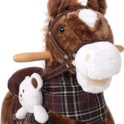 Merkloos Spielwerk Schommelstoel Kinderen Paard Met Stojgbeugels -Babygyms || hobbelfiguren || vormenstoven Winkel 550x702 1