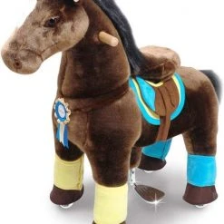 PonyCycle Luxe Speelgoed - Rijpaard Donkerbruin Groot K45