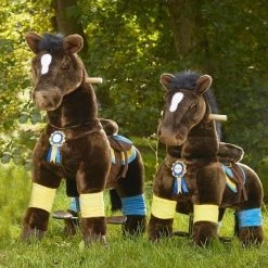 PonyCycle Luxe Speelgoed - Rijpaard Donkerbruin Klein K35 -Babygyms || hobbelfiguren || vormenstoven Winkel 550x737