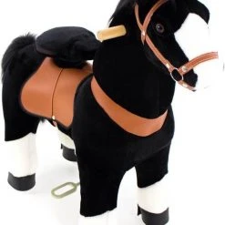 Ponycycle Paard Zwart Met Witte Vlek - 7+ - Tem 80kg -Babygyms || hobbelfiguren || vormenstoven Winkel 550x764