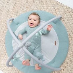 Baby's Only Rond Baby Speelkleed Met Boog - Baby Gym - Playmat - Speelmat - Stonegreen/Mint/Wit - 87 Cm - Gebreide Figuurtjes -Babygyms || hobbelfiguren || vormenstoven Winkel 550x801