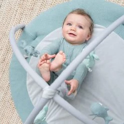 Baby's Only Rond Baby Speelkleed Met Boog - Baby Gym - Playmat - Speelmat - Stonegreen/Mint/Wit - 87 Cm - Gebreide Figuurtjes -Babygyms || hobbelfiguren || vormenstoven Winkel 550x823 4