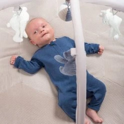 Baby's Only Baby Speelkleed Met Boog - Baby Gym - Playmat - Speelmat Sense - Vintage Blue/Kiezelgrijs/Wit - Zachte Rib Corduroy Stof - 94x83 Cm -Babygyms || hobbelfiguren || vormenstoven Winkel 550x824 14